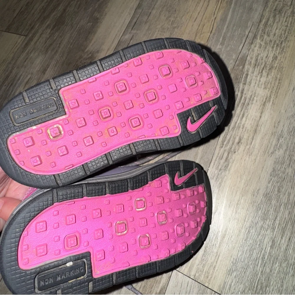 Nike Pink and Gray Winter Boots with Sturdy Design